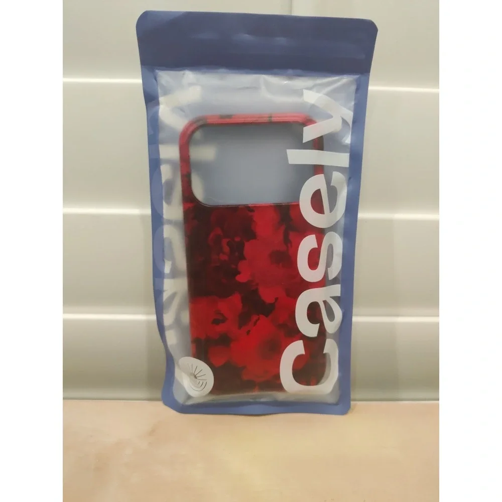Casely iPhone‎ 17 Pro Case Romance Novel Red Floral Roses Protective Cover NEW